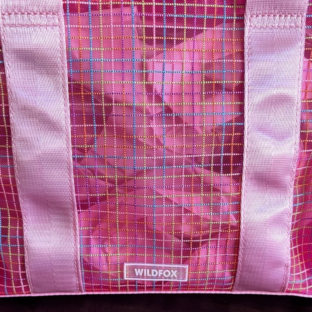 Wildfox Pink Grid Tote Bag